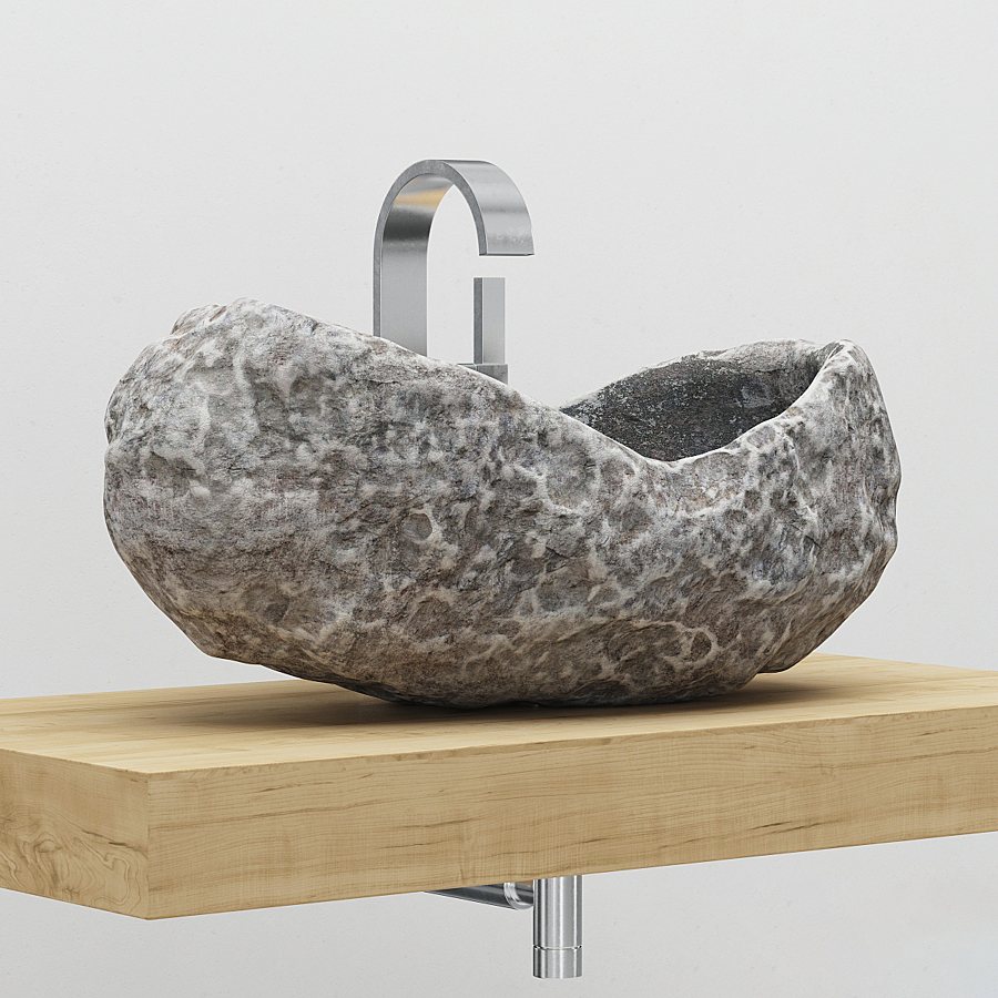 Stone sink bathroom